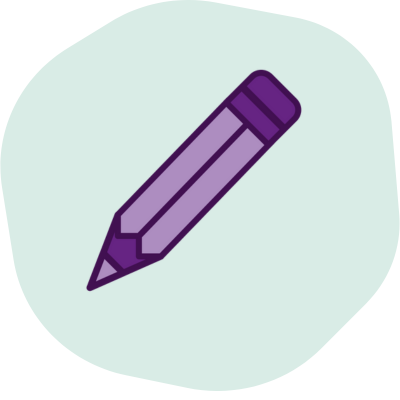 Pencil Icon in green shape
