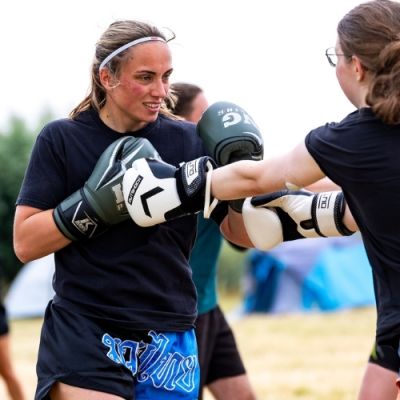 Kickboksclinic met Anne Fleur