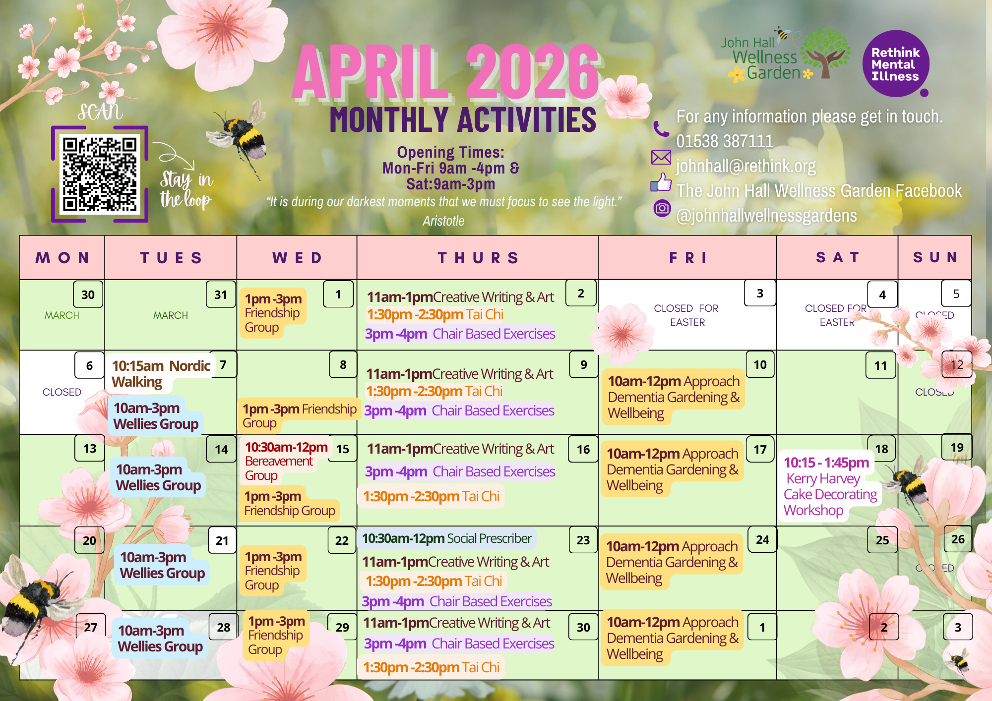 JHWG April Activities