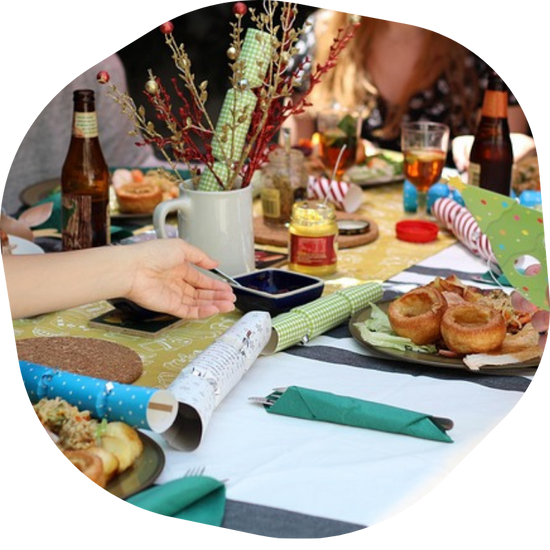 dinner table, dinner party